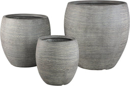 PTMD Giulietta Grey Round Magnesium Pot Lines High SV3