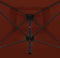 vidaXL - Parasol - dubbel - met - stalen - paal - 250x250 - cm - terracottakleurig