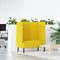 vidaXL - Hoge - Rug - Sofa - Lichtgeel - 109x56x121 - cm - Stof
