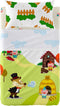 Set beddengoed HappyFriday Mr Fox Piggys Multicolour Wieg voor baby's 2 Onderdelen