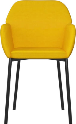 vidaXL - Eetkamerstoelen - 2 - st - fluweel - geel
