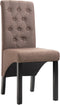 vidaXL - Eetkamerstoelen - 2 - st - stof - bruin