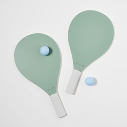 Sunnylife - Outdoor Games Strandtennis Set Stripe - Hout - Blauw