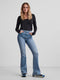 PIECES PCPEGGY - Flared fit jeans - High waist - Lichtblauw denim - Maat XL