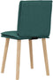 vidaXL - Eetkamerstoelen - 2 - st - stof - donkergroen