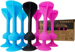 999 Games Tossit - Starter Pack - Geavanceerde siliconen darts - Blauw-Roze (1 pack)