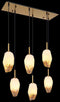 Globo Barcley - hanglamp - 6 lichtpunten - messing - glas - E14 - 15787-6H