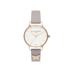 Olivia Burton OB16MDW39 - Polshorloge - Ø 30 mm - Gouden/Beige/Paarse band