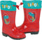 Arditex Regenlaarzen Dino Pvc/textiel Rood/turquoise Maat 22