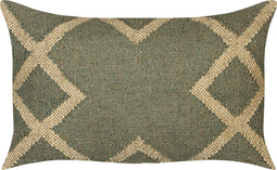 GOPI - Sierkussen - Groen - 30 x 50 cm - Jute