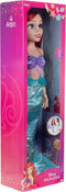 DISNEY PRINSES ARIEL - Speelpop 80CM - Afneembare staartvin - Roze haarborstel (1 stuk)