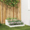 vidaXL - Tuinplanter - 3-laags - 90x90x35 - cm - Wit - Staal