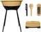 LUMA Honey Mustard - Bad- en verzorgingsset - Babybadje billendoekjesdoos kam borstel thermometer - Zwart - Honing Mosterd