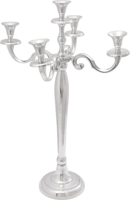 vidaXL - Kaarsenhouder - Zilver - 39x39x60 - cm - Aluminium