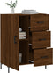 vidaXL - Dressoir - 69,5x34x90 - cm - bewerkt - hout - bruin - eikenkleur