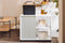 SoBuy FBT141-W - Bijzettafel - 3 laden - Wit