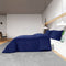 vidaXL - Dekbedovertrekset - 260x240 - cm - katoen - marineblauw
