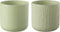 J-Line bloempot Gen - keramiek - pistache - large - 2 stuks - Ø 18.5 cm