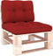 vidaXL - Palletkussens - 2 - st - stof - rood