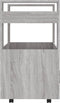 vidaXL - Keukentrolley - 60x45x80cm - bewerkt - hout - grijs - sonoma - eikenkleurig