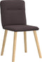 vidaXL - Eetkamerstoelen - 2 - st - stof - donkerbruin