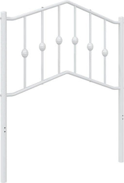 vidaXL - Hoofdbord - 75 - cm - metaal - wit
