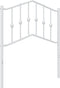 vidaXL - Hoofdbord - 75 - cm - metaal - wit