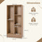 Coast Boekenkast 50x24x104 cm – 5 Vakken Staand Opbergrek Natuurlijk – Houten Kubusrek voor Woonkame