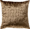 Dutch Decor COLETTE - Kussenhoes 45x45 cm - velours - luxe kroko print - Sepia - bruin - met rits