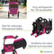 Juskys Aluminium Rollator Vital - Opvouwbaar - Zitting - 63 x 68 x 80-94 cm - Lila