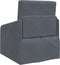 vidaXL - Ligbed - Sofa - 2-in-1 - Donkergrijs - 65x80x83 - cm - Fluweel