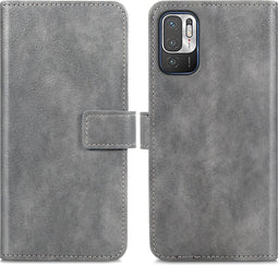 iMoshion Hoesje Geschikt voor Xiaomi Redmi Note 10 (5G) Hoesje Met Pasjeshouder - iMoshion Luxe Bookcase - Grijs