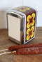 CABANAZ - tissuedispenser, Ramona, retro, metaal / chroom, TISSUE DISPENSER, geel