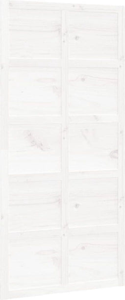 vidaXL - Schuifdeur - 100x1,8x214 - cm - massief - grenenhout - wit