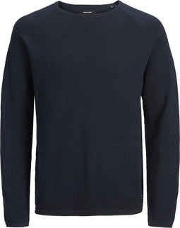 JACK & JONES Hill Knit - Heren Trui - Donkerblauw - Maat XL