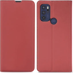 iMoshion Hoesje Geschikt voor Motorola Moto G60s Hoesje Met Pasjeshouder - iMoshion Slim Folio Bookcase - Rood