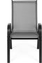 Tuinstoel grijs - 90.5 x 72 x 55 cm - gepoedercoat staal - 2 stuks