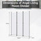Angel Living Kamerscherm - 3 Panelen - 168 x 165 cm - Wit (3 stuks)