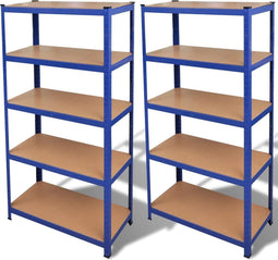 vidaXL - Opbergrekken - 2 - st - blauw