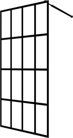 vidaXL - Inloopdouchewand - 100x195 - cm - mat - gehard - glas