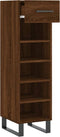 vidaXL - Schoenenkast - 30x35x105 - cm - bewerkt - hout - bruin - eikenkleur