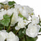 Mica Decorations Begonia - Kunstplant met bloemen - 37 cm - Wit - Terracotta pot