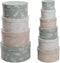 Set Van Opstapelbare Opbergboxen Dkd Home Decor Beige Bruin Groen Karton (37,5 X 37,5 X 18 Cm)