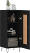 vidaXL - Dressoir - 34,5x34x90 - cm - bewerkt - hout - zwart