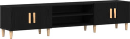 vidaXL - TV - Meubel - Zwart - Eiken - 180x31,5x40 - cm - Geengineerd - Hout