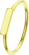 Sparkle14 Ring - Minimalistische ring - Balkje 2.5x10mm - Goud