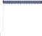 vidaXL - Luifel - handmatig - uittrekbaar - 300x250 - cm - blauw - en - wit