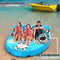 SereneLife Zware Opblaasbare Sleeptube - Water Tube Boot Float Sleepraft, Watersport Opblaasbare Trekboten/Tubes/Sleeptubes met Schuimzitjes, PVC Blaas, Handvatten