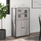 vidaXL - Hoge - kast - 62x32x106,5 - cm - bewerkt - hout - grijs - sonoma