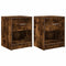 vidaXL - Nachtkastjes - 2 - st - met - lade - 40x34x50 - cm - gerookt - eikenkleurig